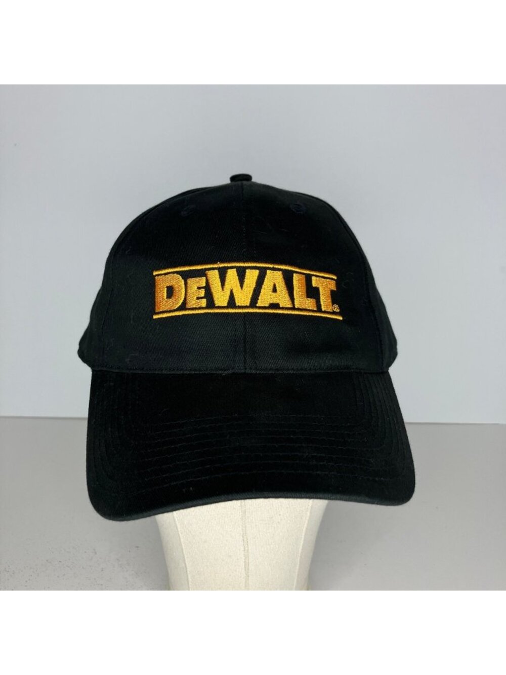 DEWALT Hat Men's Adjustable Snapback Black Yellow Embroidered Logo